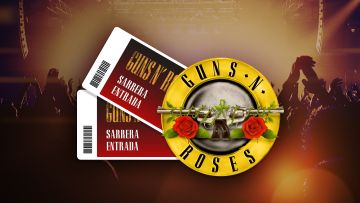  Bi sarrerako ilustrazioa, Guns N Roses logotipoarekin