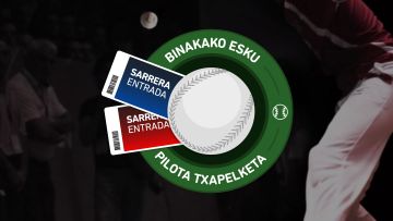 Euskal pilota baten ilustrazioa bi sarreraren gainean