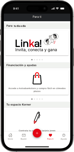 App Kutxabank: pulsar en banner Linka! 