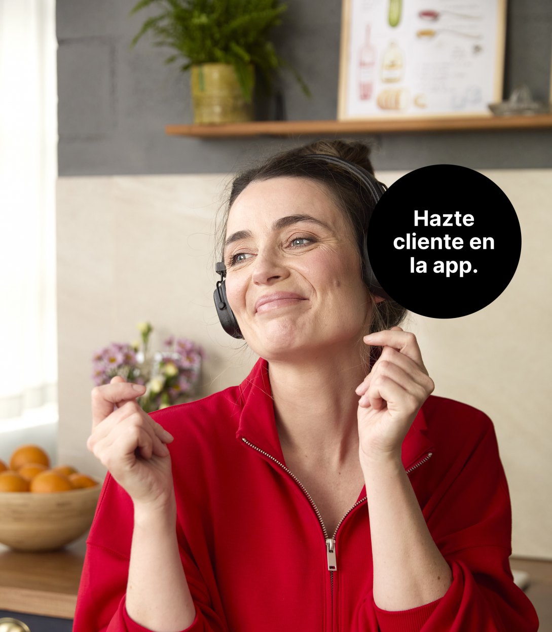 Hazte cliente en la app.